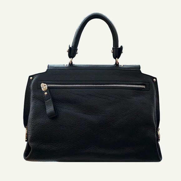 Salvatore Ferragamo Sofia Black Leather Satchel - Picture 12 of 12